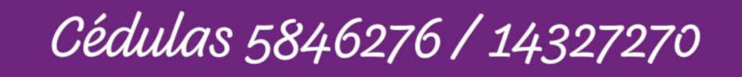 Cédulas 5846276 / 14327270