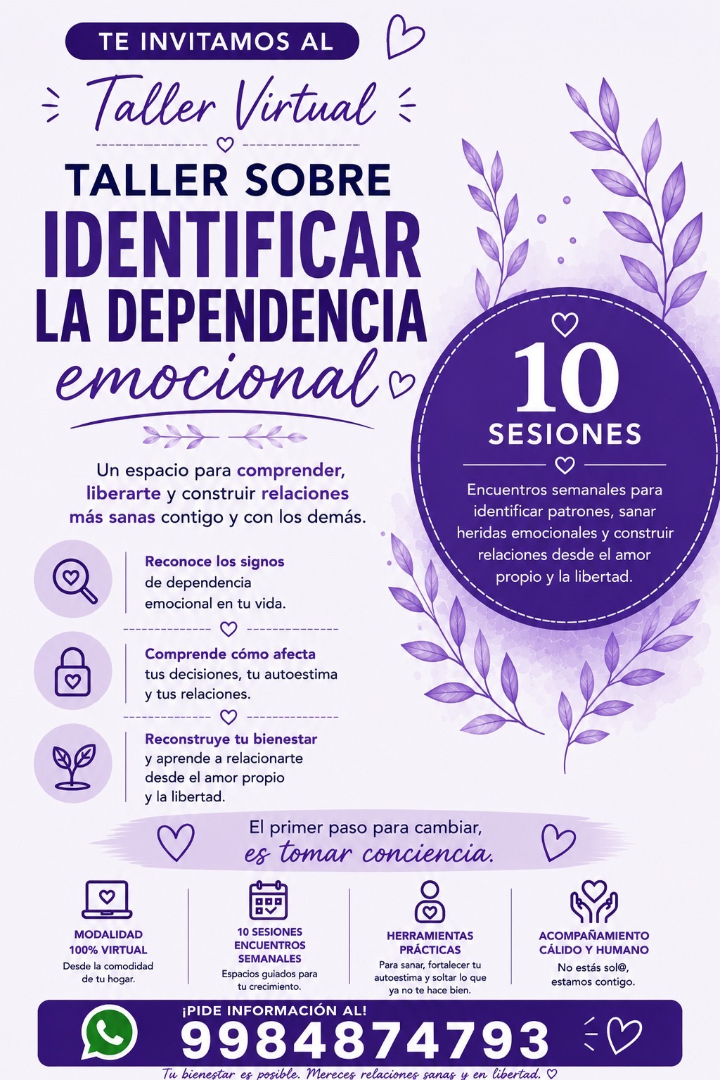 Taller virtual sobre identificar la dependencia emocional